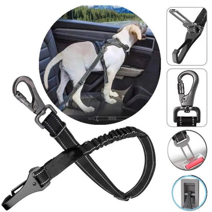 Arnés de seguridad para mascotas para el coche con sujeción acolchada y amortiguador