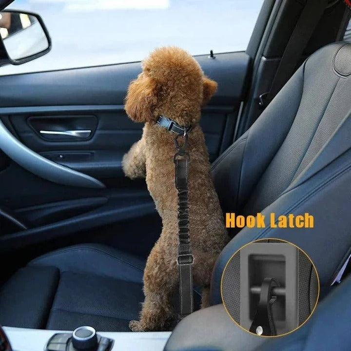 Arnés de seguridad para mascotas para el coche con sujeción acolchada y amortiguador