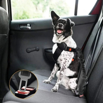Arnés de seguridad para mascotas para el coche con sujeción acolchada y amortiguador