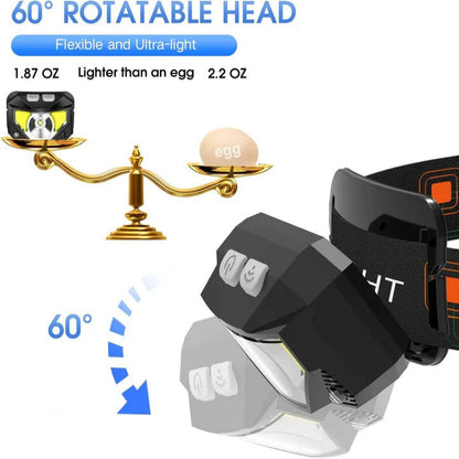 Faros LED brillantes con sensor de movimiento, paquete de 2 unidades