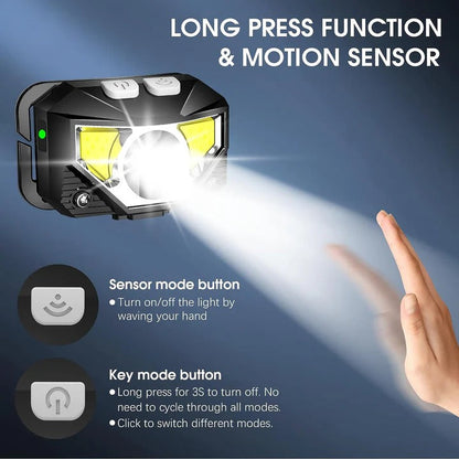 Faros LED brillantes con sensor de movimiento, paquete de 2 unidades