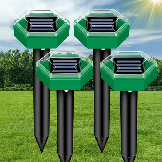 Outdoor Pest Repellent Solar Stakes, 4 Pack - Ortekor