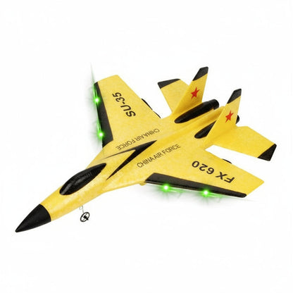 Avión RC LED con control remoto, planeador de radio de 2.4GHz