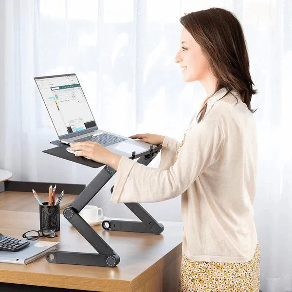 Portable Cooling Laptop Holder with Collapsible Base - Ortekor