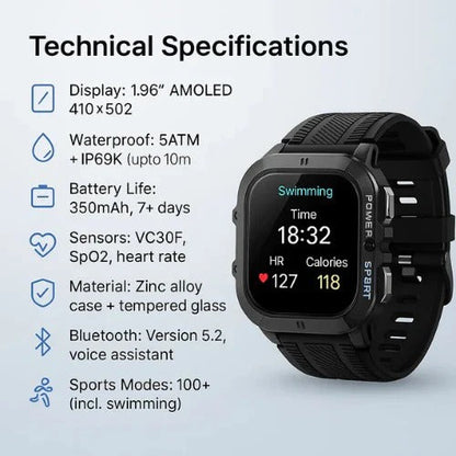 Reloj deportivo impermeable