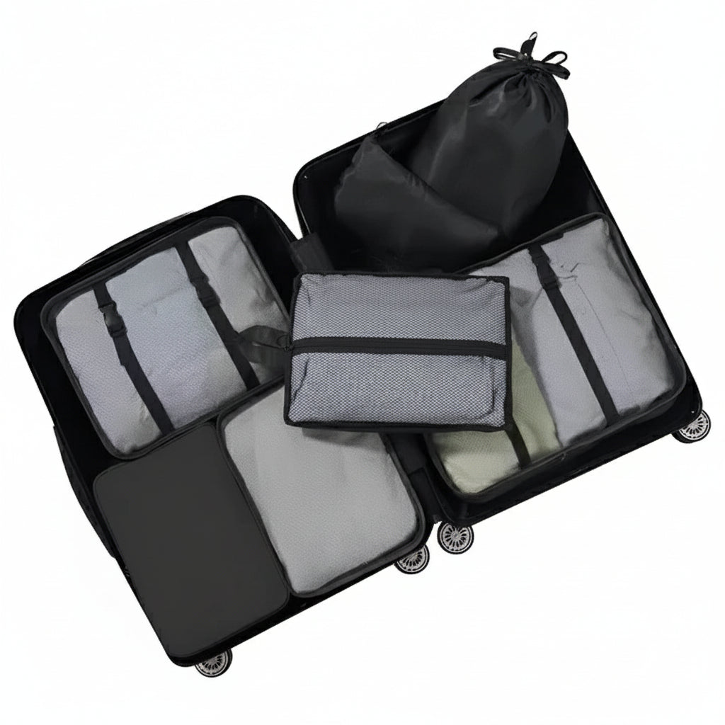 Cubos de equipaje para viaje, juego de almacenamiento de 7 piezas