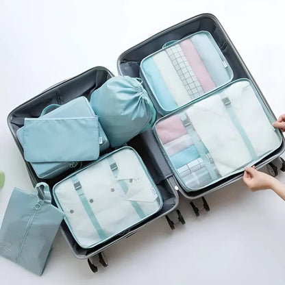Cubos de equipaje para viaje, juego de almacenamiento de 7 piezas