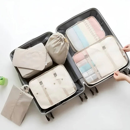 Cubos de equipaje para viaje, juego de almacenamiento de 7 piezas