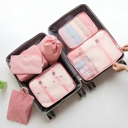 Cubos de equipaje para viaje, juego de almacenamiento de 7 piezas