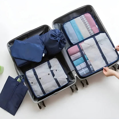 Cubos de equipaje para viaje, juego de almacenamiento de 7 piezas