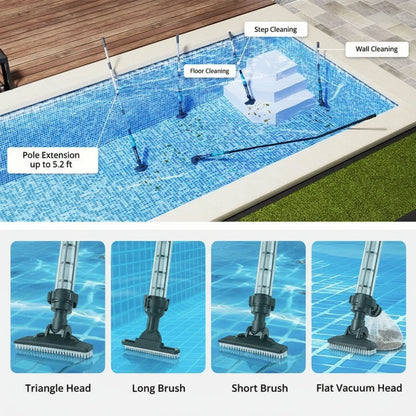 Limpiafondos de piscina portátil inalámbrico