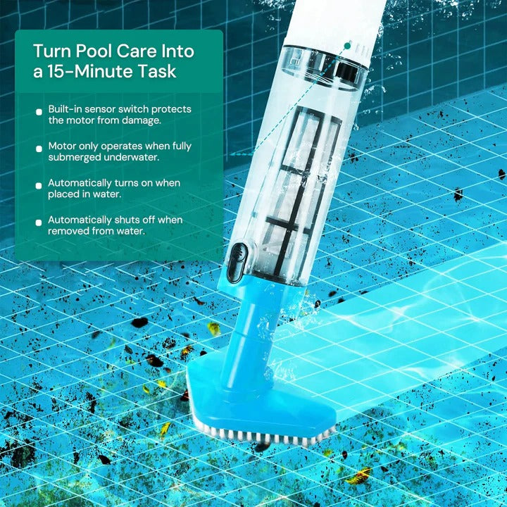 Limpiafondos de piscina portátil inalámbrico