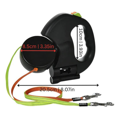 Correa doble LED intermitente para perros
