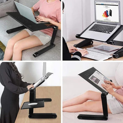 Mesa de soporte compacta y ajustable para computadora portátil