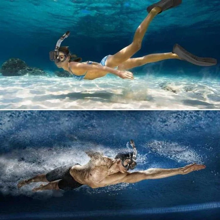 Máscara de buceo/snorkel con cierre superior estanco