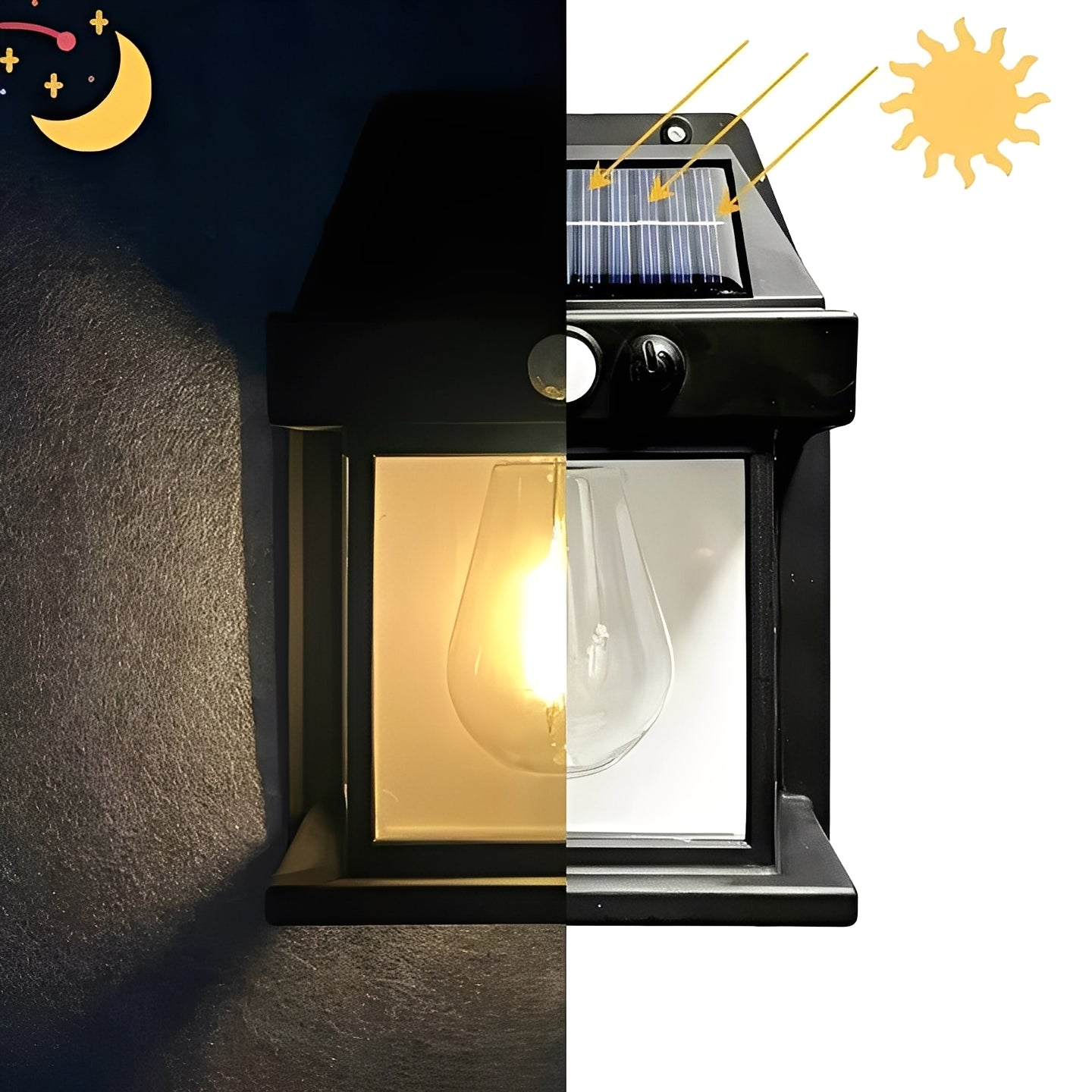 Luces de pared exteriores con sensor de movimiento de bajo consumo, paquete de 2