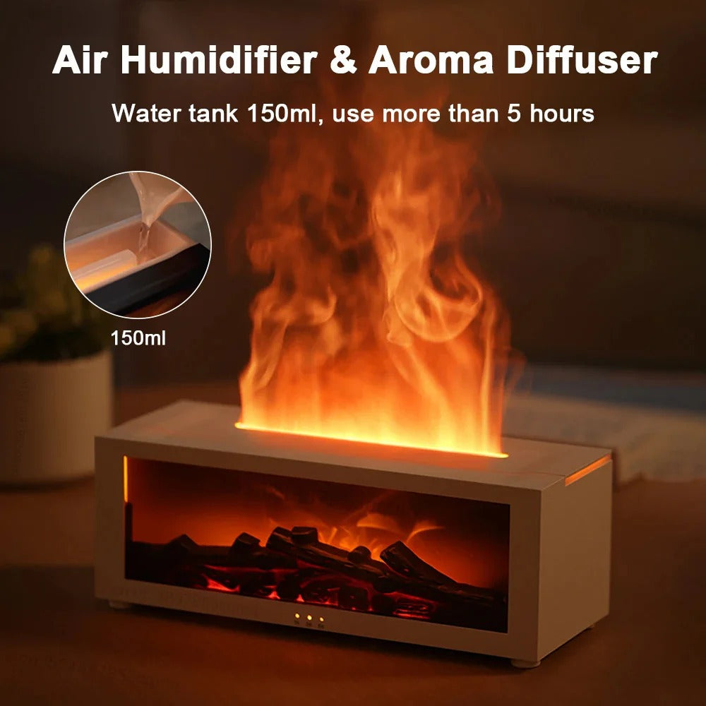 Difusor de aroma compacto con efecto vela LED