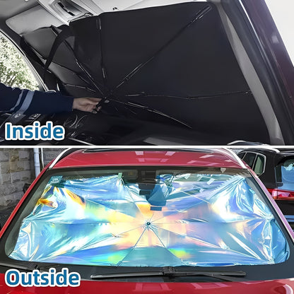 Parasol de coche portátil con plegado compacto