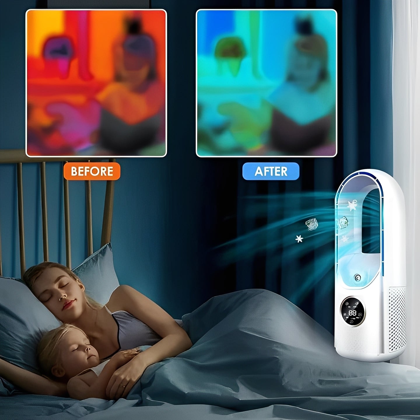 Ventilador de aire personal, compacto y silencioso