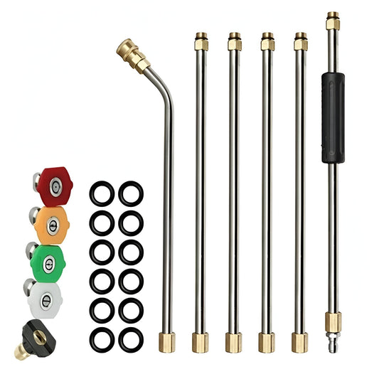 Long Reach Pressure Washer Extension Kit with Tips - Ortekor