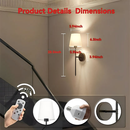 Lámparas de pared LED que cambian de color, regulables, paquete de 2
