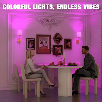 Lámparas de pared LED que cambian de color, regulables, paquete de 2
