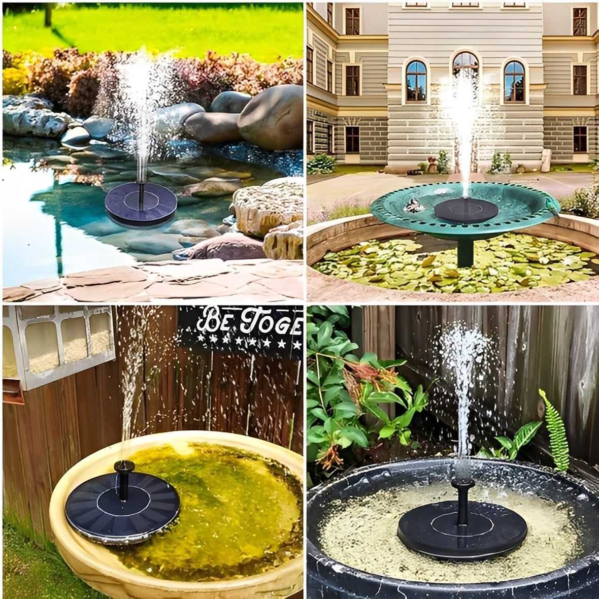 Kit de bomba para fuente de agua exterior para decoración de jardín