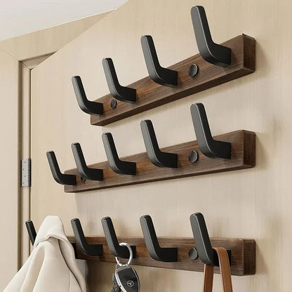 Perchero rústico de madera para pared