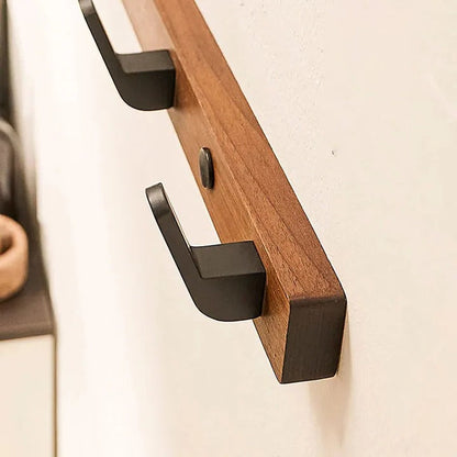 Perchero rústico de madera para pared
