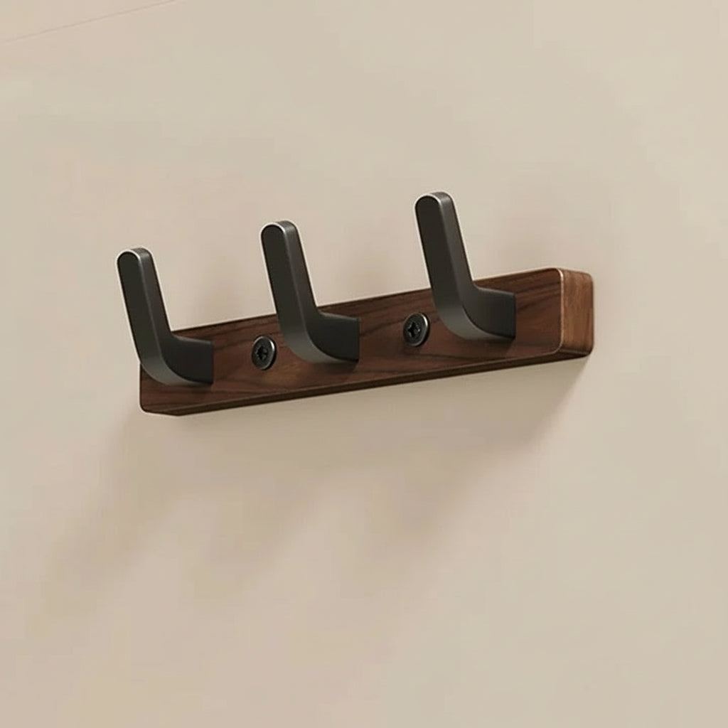 Rustic Wooden Wall Mounted Coat Rack - Ortekor