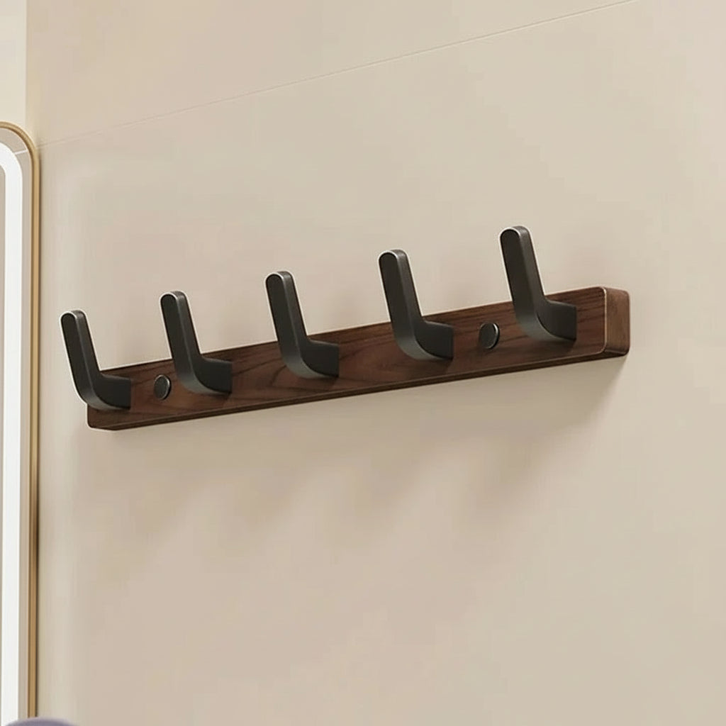 Perchero rústico de madera para pared