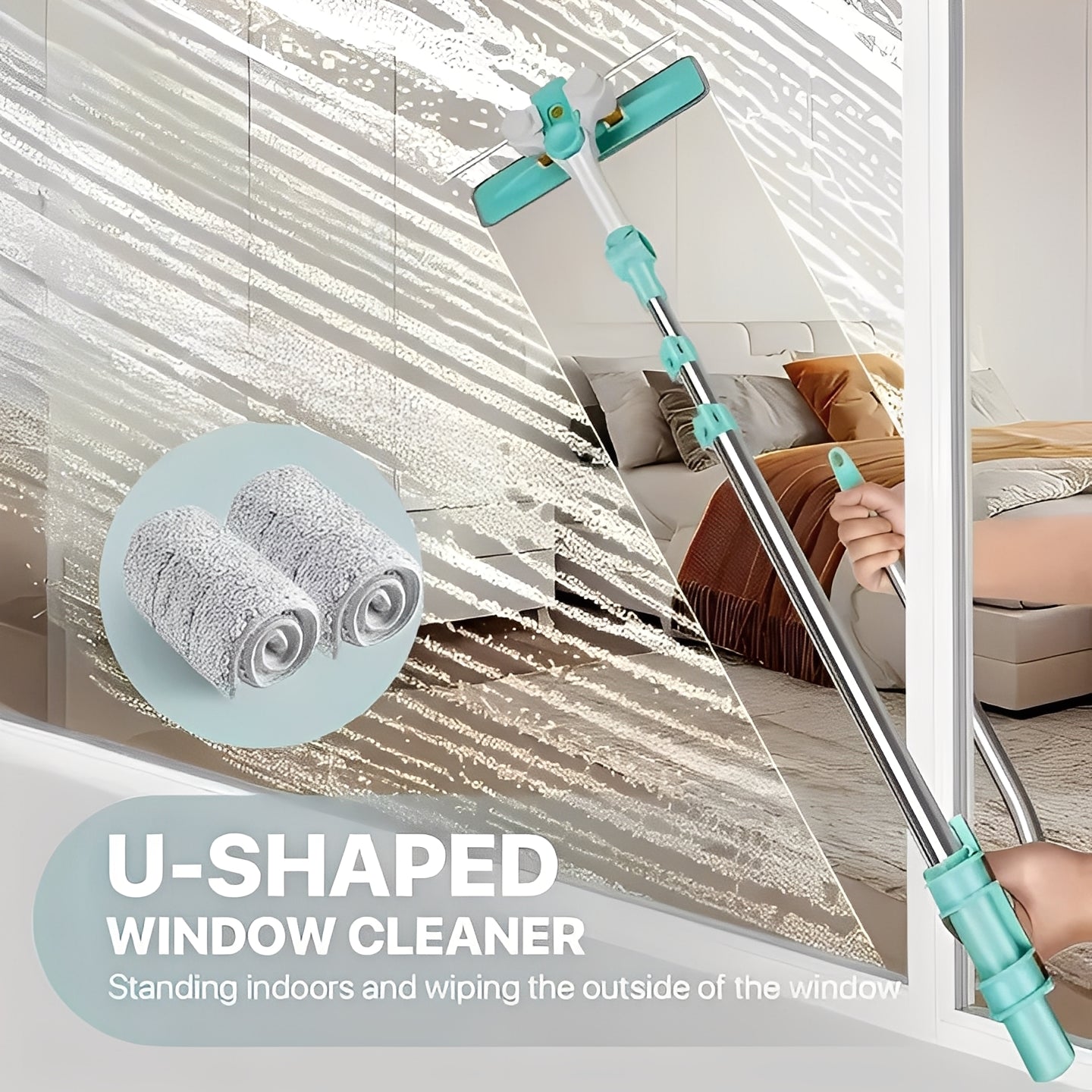 Herramienta de cepillo extensible para limpiar ventanas