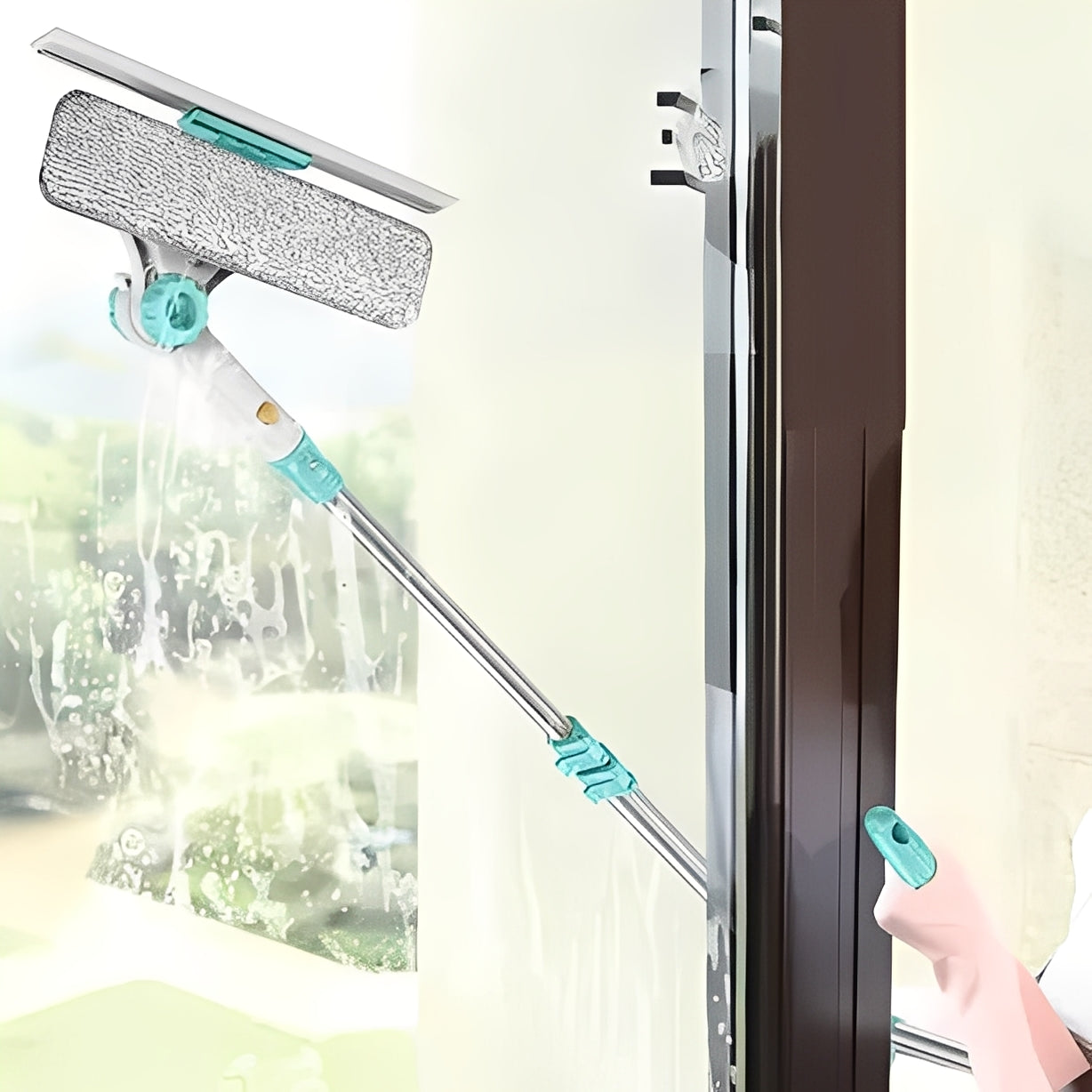 Herramienta de cepillo extensible para limpiar ventanas