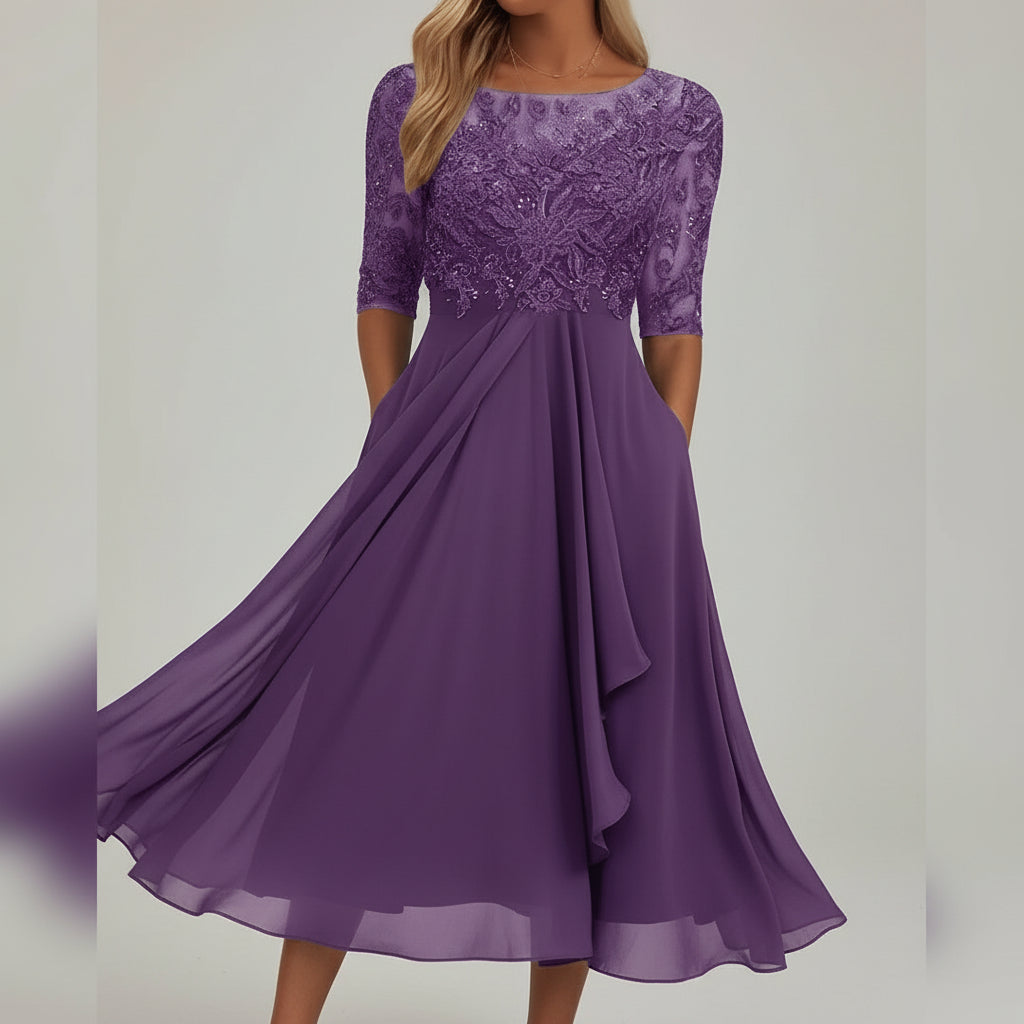 Cómodo vestido de punto de verano para mujer