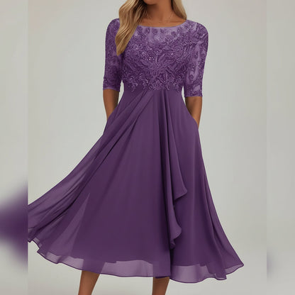 Cómodo vestido de punto de verano para mujer