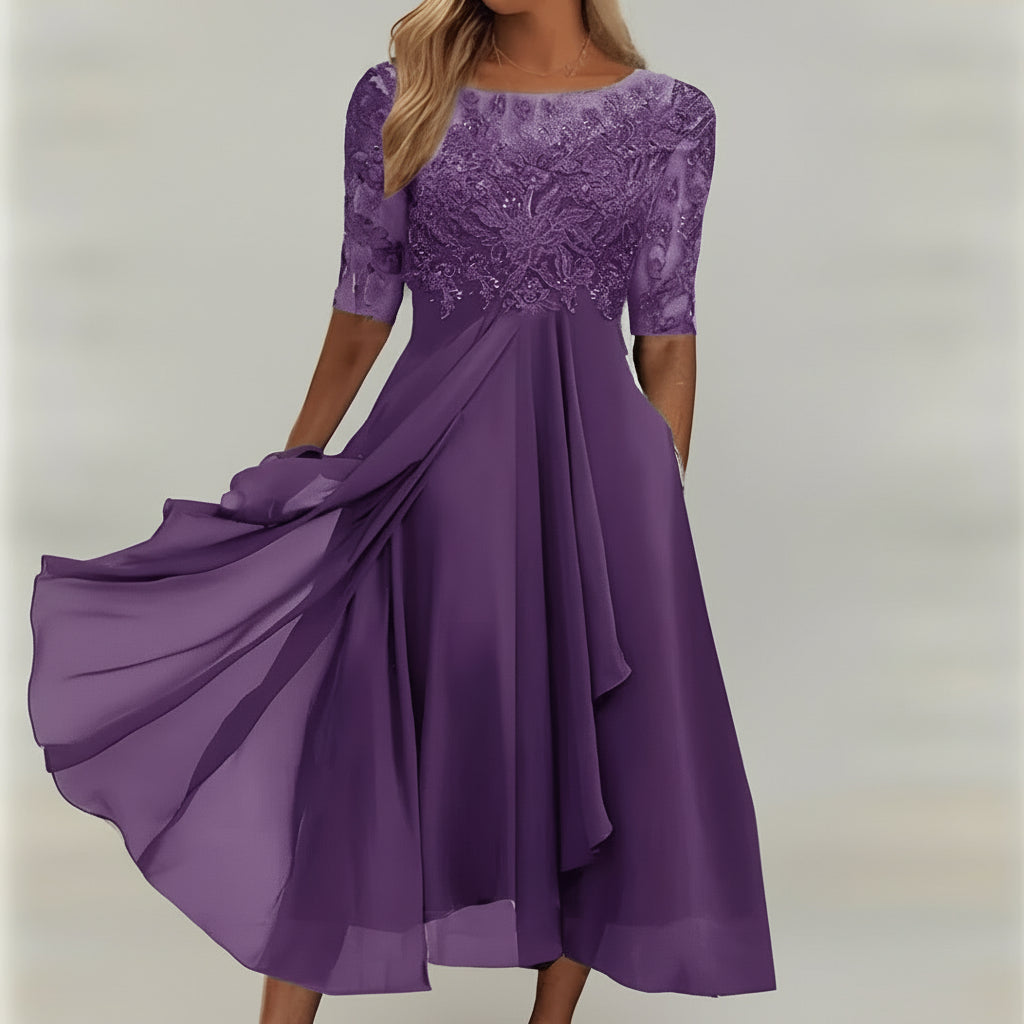 Cómodo vestido de punto de verano para mujer