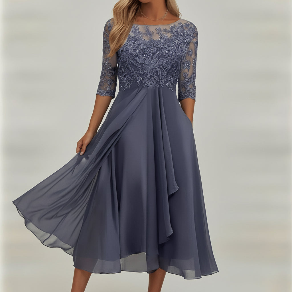 Cómodo vestido de punto de verano para mujer