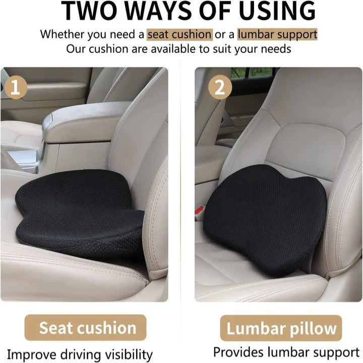 Cómodo cojín para asiento de coche con espuma viscoelástica