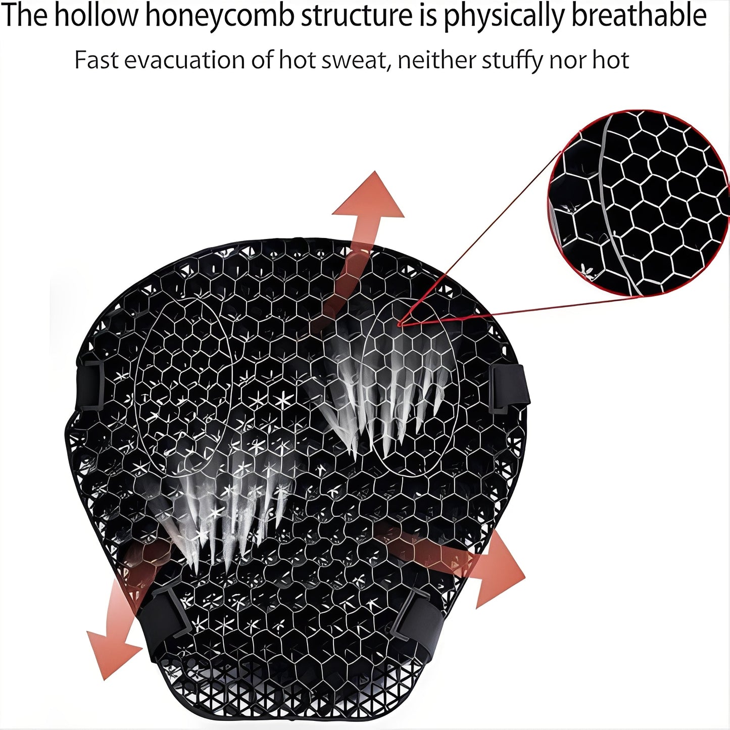 Asiento de gel cómodo para moto con diseño transpirable
