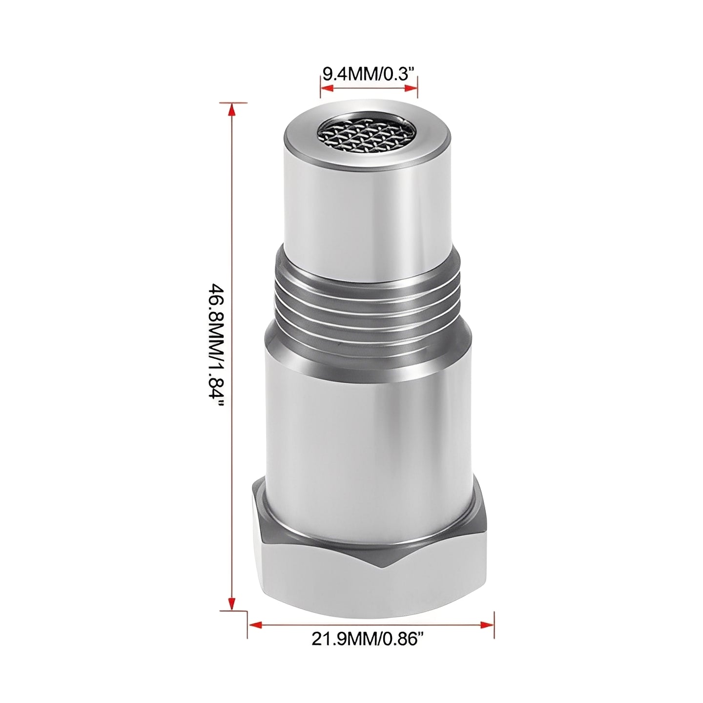 Adaptador universal de acero inoxidable M18x1.5 para sensor de oxígeno de coche