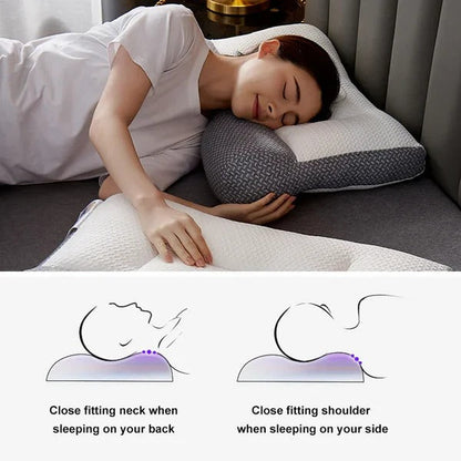 Almohada cervical de viaje ajustable, diseño ergonómico