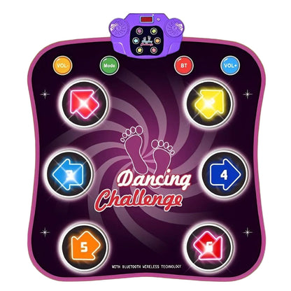 Alfombrilla de baile divertida para niños con luces y 5 modos de juego