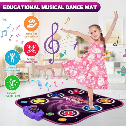 Alfombrilla de baile divertida para niños con luces y 5 modos de juego