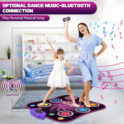 Alfombrilla de baile divertida para niños con luces y 5 modos de juego