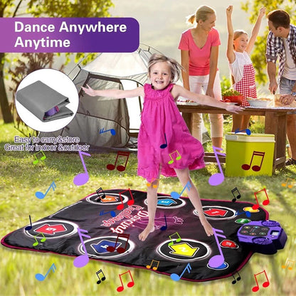Alfombrilla de baile divertida para niños con luces y 5 modos de juego