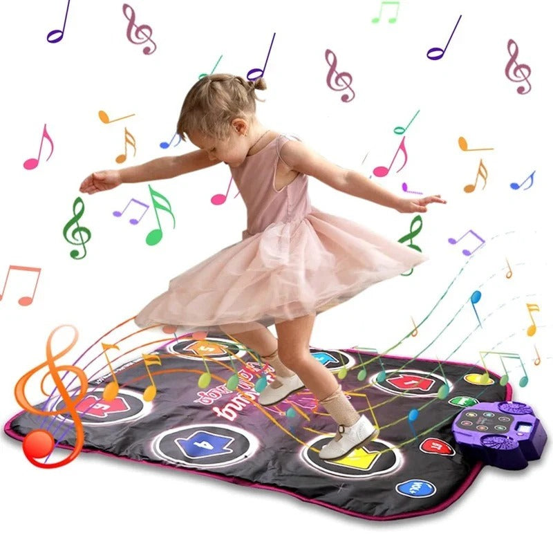Alfombrilla de baile divertida para niños con luces y 5 modos de juego