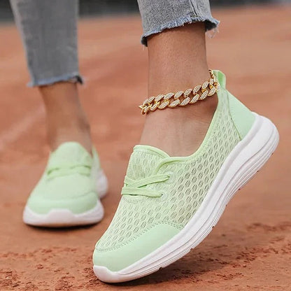 Zapatillas de cuña transpirables para mujer