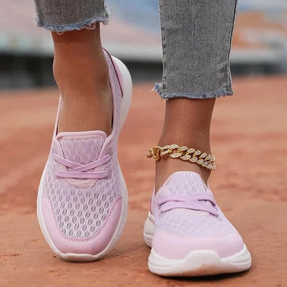 Zapatillas de cuña transpirables para mujer