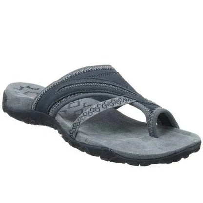 Comfortable Flat Sandals with Cross Straps for Women - Ortekor