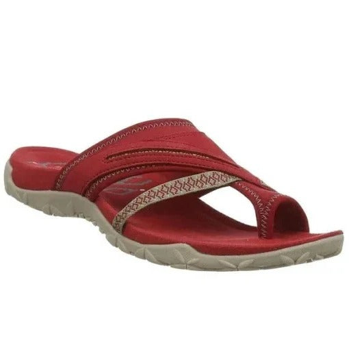 Sandalias planas cómodas con tiras cruzadas para mujer